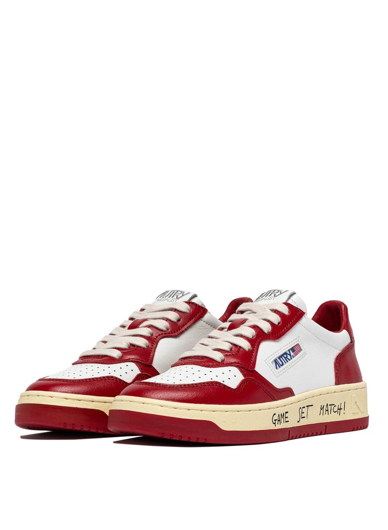 AUTRY - Basket Medalist Rouge et Blanc Game Set Match