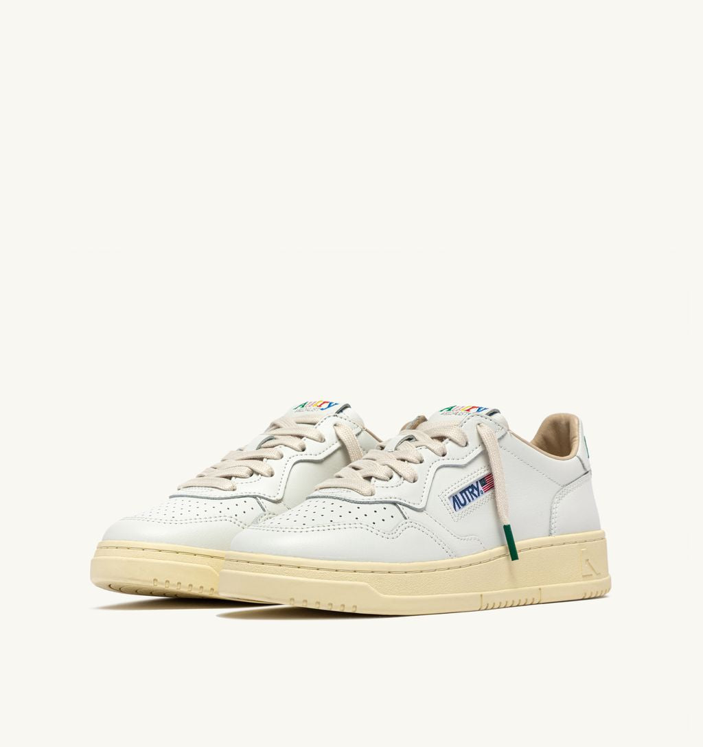 AUTRY - Basket Medalist Low Cuir/ Cuir Logo Multicolor
