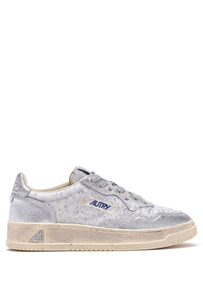 AUTRY - Basket Medalist Low Fabric/Lam White/Silver