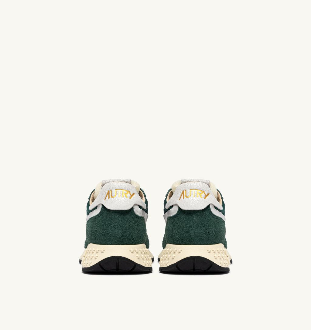 AUTRY - Basket Reelwind en nylon et daim Space Bottle Green