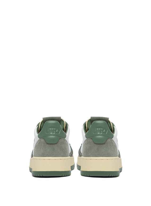 AUTRY - Basket Medalist Low cuir Suede Bicolor White/Milit