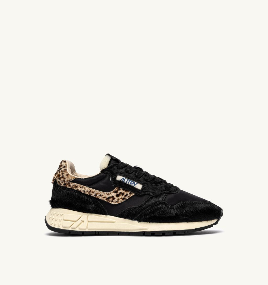 AUTRY - Basket Reelwind Low Pony/Nylon Black/Leo