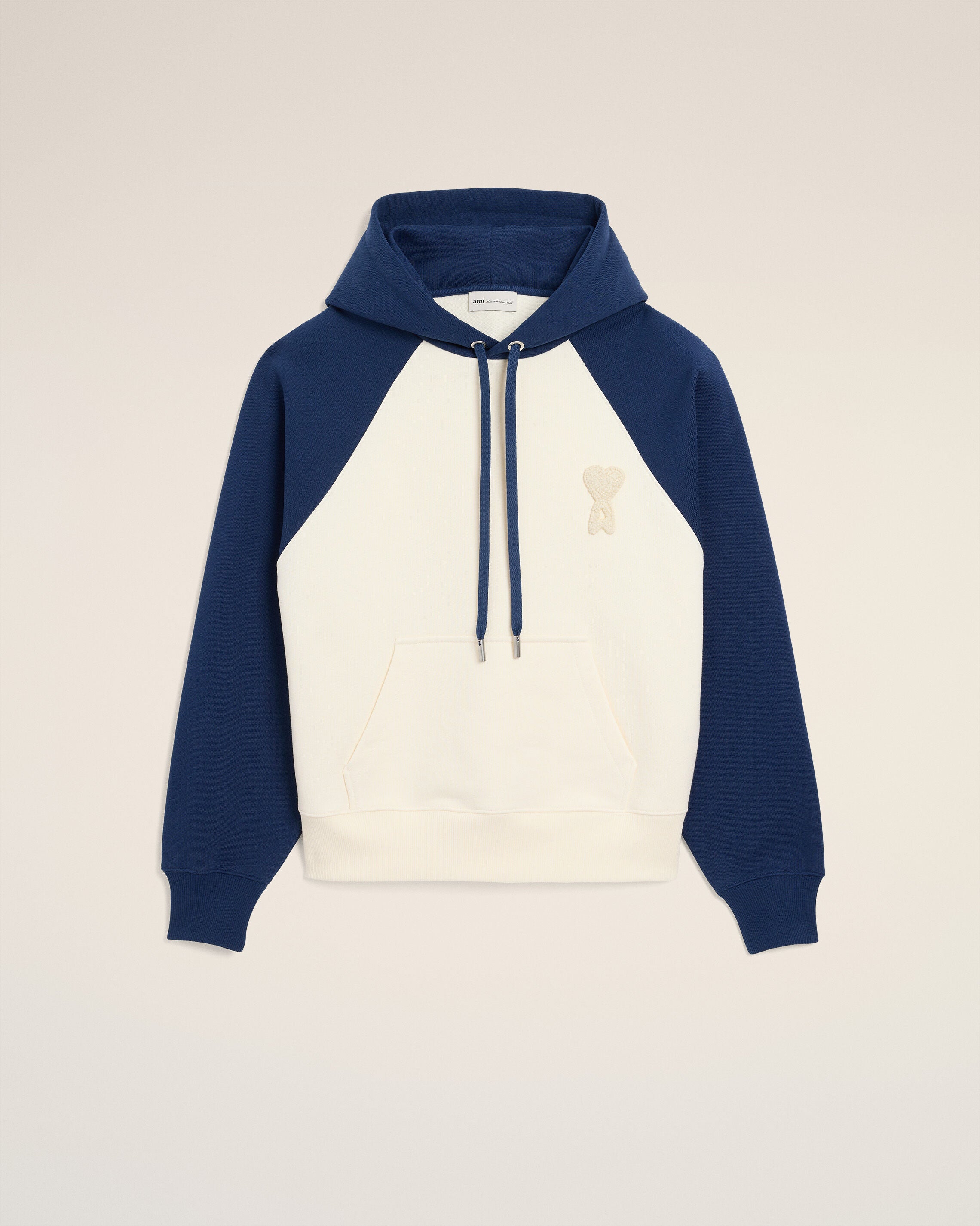 AMI - Hoodie Ami de coeur Crochet Blanc et Encre