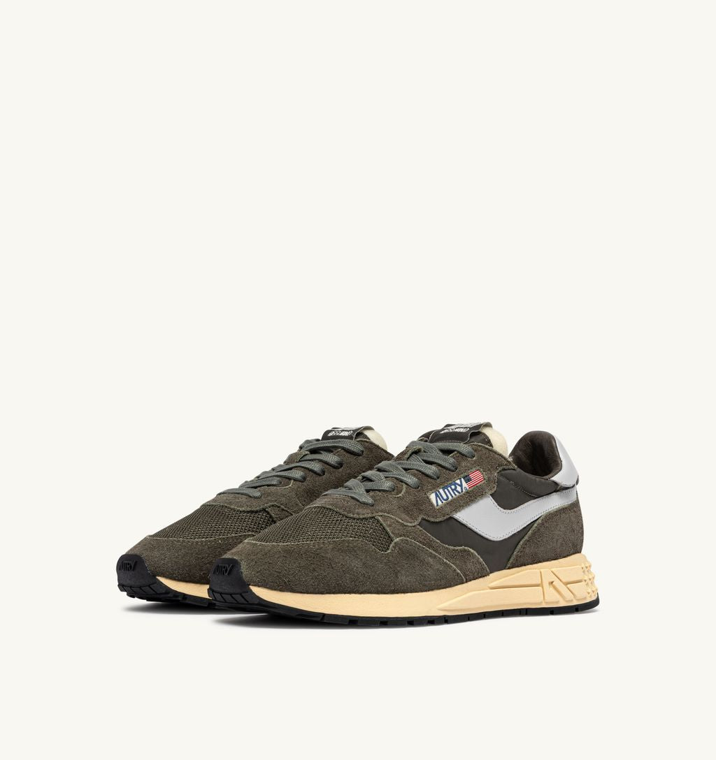 AUTRY - Basket Reelwind en Suede/Net Olive/Harbmist