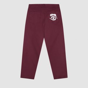 Arte - Pantalon Graphique à poche arrière Bordeaux