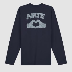 Arte - T-shirt manches longues Diels scribble Marine