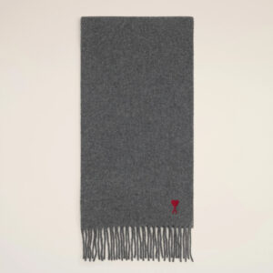 AMI - Echarpe Ami de Coeur Gris Foncé
