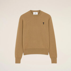 AMI - Pull Ami de Coeur Camel/Noir