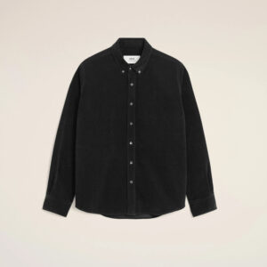 AMI - Chemise Velours Ami de Coeur Anthracite