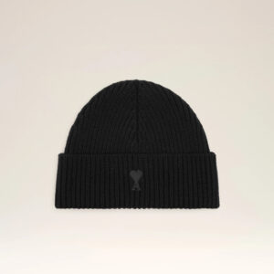 AMI - Bonnet Ami de coeur Noir/Noir