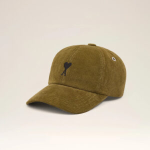 AMI - Casquette Ami de Coeur Velours Bronze