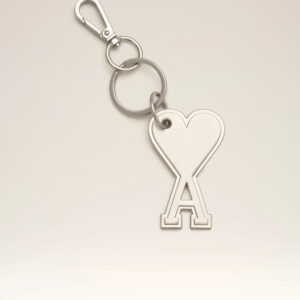 AMI - Porte Clés Ami de Coeur en metal Argent Vibre