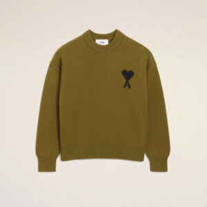 AMI - Pull Ami de Coeur Bronze/Noir