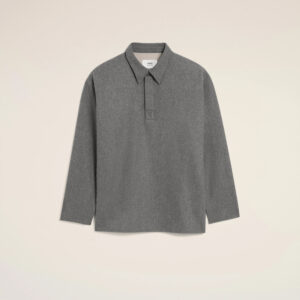 AMI - Chemise polo en Laine gris