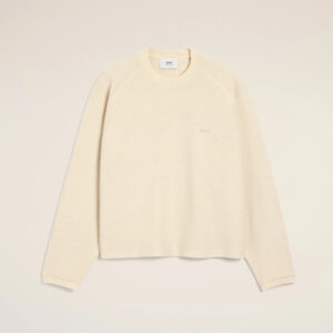 AMI - Sweat col rond Ivoire