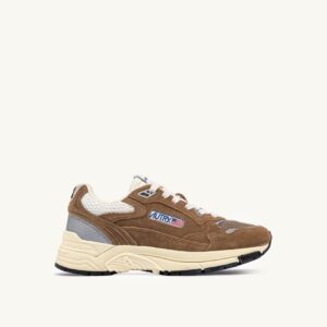 AUTRY - Basket Hyperway Suede/Mesh Cigare et Argent