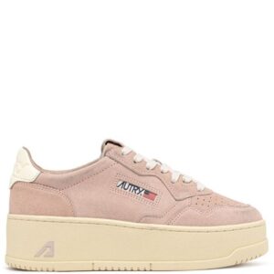 AUTRY - Basket Medalist Platform en daim Silk/white