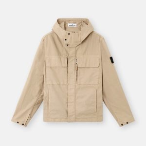 Stone Island - Q100012 Canvas Weave Coton Blouson Désert