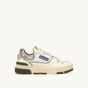 AUTRY - Basket CLC en cuir Lizard et platinium