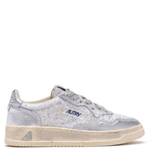 AUTRY - Basket Medalist Low Fabric/Lam White/Silver