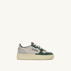 AUTRY - Basket KIDS Medalist en daim Loft Blanc et Vert