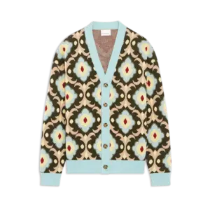Drôle de Monsieur - Cardigan La Maille Tapisserie Kaki