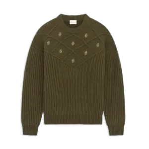 Drôle de Monsieur - Pull La Maille Monogramme kaki