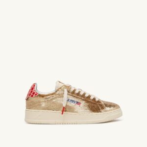 AUTRY - Basket Dallas Sparkling en paillettes Platinium